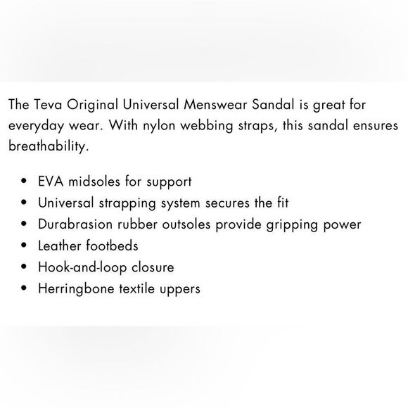 TEVA 13 Brown Original Universal Menswear Leather Canvas Velcro Straps Sandals - Picture 7 of 15